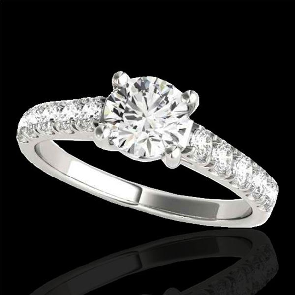1.55 ctw Certified Diamond Solitaire Ring 10k White Gold - REF-245G5W