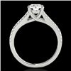Image 2 : 1.25 ctw Certified Diamond Solitaire Ring 10k White Gold - REF-177G3W