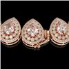 Image 3 : 103.22 ctw Morganite & Diamond Victorian Necklace 14K Rose Gold - REF-4551W3H