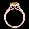 Image 2 : 1.37 ctw Certified SI/I Fancy Intense Yellow Diamond Ring 10k Rose Gold - REF-197R8K