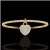 Image 1 : 3.50 ctw Eternity Micro Pave Diamond Eternity Bangle 14k Yellow Gold - REF-259X6A