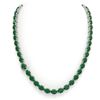Image 3 : 92 ctw Emerald & VS/SI Diamond Micro Pave Necklace 14k White Gold - REF-618M2G