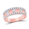 Image 1 : Round Diamond Anniversary Ring 3/4 Cttw 10KT Rose Gold