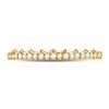 Image 2 : Round Diamond Slender Scalloped Stackable Band Ring 1/6 Cttw 10KT Yellow Gold