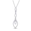 Round Diamond Dangle Fashion Pendant 1/5 Cttw 10KT White Gold