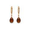 Genuine 6 ctw Garnet Earrings 14KT Rose Gold - REF-30F6Z