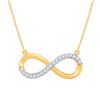 Image 1 : Round Diamond Infinity Necklace 1/20 Cttw 10KT Yellow Gold