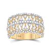 Round Diamond Cocktail Fashion Ring 1 Cttw 14KT Yellow Gold