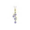 Genuine 2 ctw Tanzanite Necklace 14KT Yellow Gold - REF-40F5Z