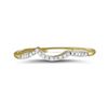 Image 2 : Round Diamond Wedding Contoured Band 1/20 Cttw 14KT Yellow Gold
