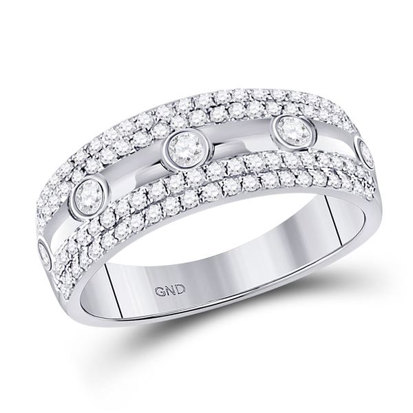Round Diamond Anniversary Ring 1/2 Cttw 10KT White Gold