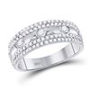 Round Diamond Anniversary Ring 1/2 Cttw 10KT White Gold