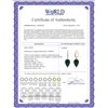 Image 2 : Genuine 25.98 ctw Green Sapphire Corundum & Diamond Earrings 14KT Yellow Gold - REF-58N2R