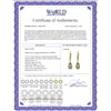 Image 2 : Genuine 3.15 ctw Green Amethyst & Diamond Earrings 14KT Yellow Gold - REF-44P3H