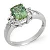 Image 1 : RING 2.55ctw ACA CERTIFIED DIAMOND & GREEN TOURMALINE