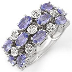 FINE 2.20ctw ACA CERTIFIED DIAMOND & TANZANITE RING