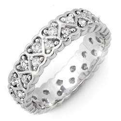 ACA CERTIFIED 1.0ctw DIAMOND ETERNITY BAND WHITE GOLD