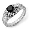 Image 1 : CERTIFIED 1.20ctw WHITE & BLACK DIAMOND RING 14KT GOLD