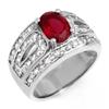 Image 1 : FINE 2.54ctw ACA CERTIFIED DIAMOND & RUBELLITE RING