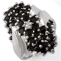 FAMOUS 2.0ctw ACA CERTIFIED WHITE & BLACK DIAMOND RING