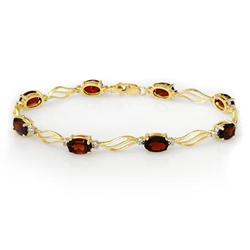 ACA CERTIFIED 8.02ctw DIAMOND & GARNET TENNIS BRACELET