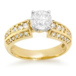 SOLITAIRE 1.70ctw ACA CERTIFIED DIAMOND RING 14KT GOLD