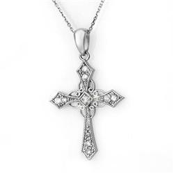 CROSS NECKLACE 0.45ctw ACA CERTIFIED DIAMOND 14KT GOLD