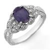 Image 1 : ACA CERTIFIED 1.35ctw DIAMOND & IOLITE RING 14KT GOLD