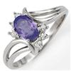 Image 1 : FINE 0.70ctw ACA CERTIFIED DIAMOND & TANZANITE RING