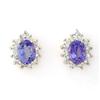 Image 1 : EARRINGS 4.25ctw ACA CERTIFIED DIAMOND & TANZANITE 14KT