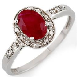 FINE 1.35ctw ACA CERTIFIED DIAMOND & RUBY RING GOLD