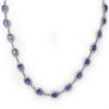 Image 1 : FINE 25.0ctw ACA CERTIFIED DIAMOND & TANZANITE NECKLACE