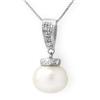 Image 1 : NECKLACE 0.15ct ACA CERTIFIED DIAMOND & PEARL 14KT GOLD