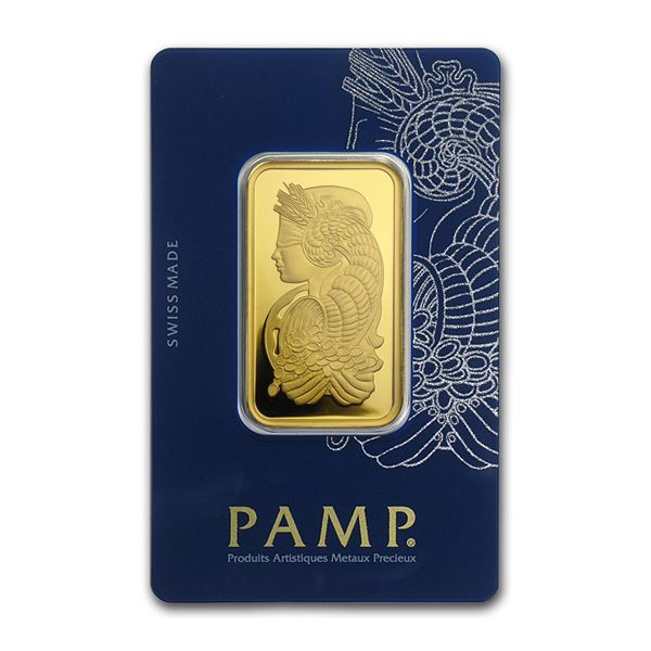 Genuine 1 oz 0.9999 Fine Gold Bar - PAMP Suisse Veriscan