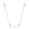 Image 1 : Round Ruby Diamond Fashion Necklace 1/2 Cttw 14KT Rose Gold