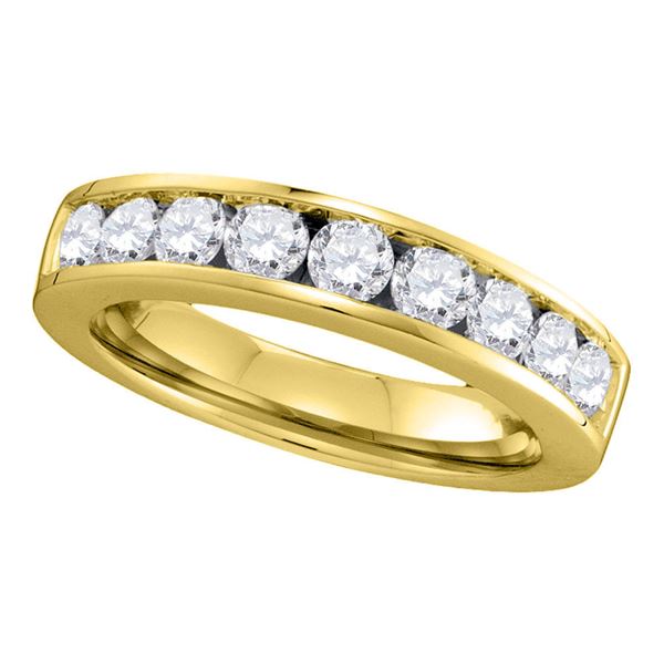 Round Diamond Wedding Channel Set Band 1 Cttw 14KT Yellow Gold