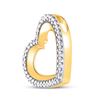 Image 2 : Round Diamond Heart Pendant 1/8 Cttw 10KT Yellow Gold