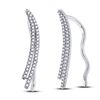 Image 1 : Round Diamond Climber Earrings 1/4 Cttw 10KT White Gold