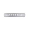 Image 2 : Round Diamond Wedding Single Row Band 1/8 Cttw 14KT White Gold
