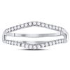 Image 2 : Round Diamond Ring Guard Wrap Enhancer Wedding Band 1/4 Cttw 14KT White Gold