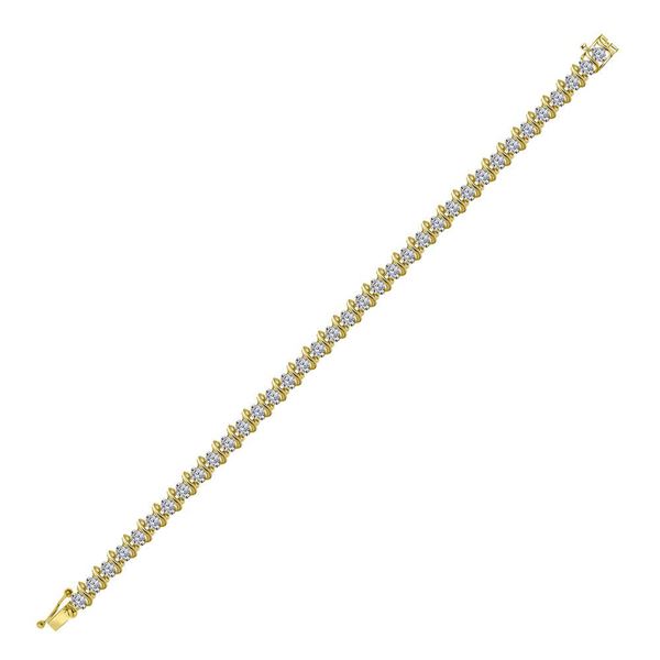 Round Diamond Tennis Bracelet 4-3/4 Cttw 10KT Yellow Gold