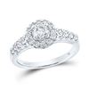 Diamond Solitaire Bridal Wedding Engagement Ring 1 Cttw 14KT White Gold