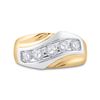 Image 2 : Round Diamond 5-Stone Band Ring 1 Cttw 14KT Yellow Gold