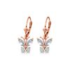 Image 1 : Genuine 1.24 ctw Aquamarine Earrings 14KT Rose Gold - REF-41R2P