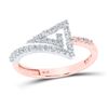 Image 1 : Round Diamond Triangle Ring 1/3 Cttw 10KT Two-tone Gold