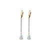 Image 1 : Genuine 3.6 ctw Aquamarine & Diamond Earrings 14KT Rose Gold - REF-64H6X