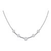 Image 1 : Round Diamond Cluster Necklace 1 Cttw 14KT White Gold
