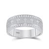 Round Diamond Wedding Cross Band Ring 1/4 Cttw 14KT White Gold