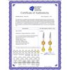 Image 2 : Genuine 5.51 ctw Citrine & Diamond Earrings 14KT Rose Gold - REF-47Z4N