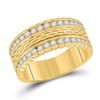 Image 1 : Round Diamond Wedding Band Ring 1 Cttw 14KT Yellow Gold